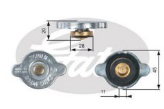 Крышка горловины радиатора TOYOTA для NISSAN JUKE (F15) 1.6 2010-, код двигателя HR16DE, V см3 1598, КВт86, Л.с.117, бензин, Gates RC124
